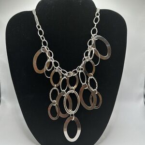 SILVER STATEMENT NECKLACE 🦋HANDMADE🦋